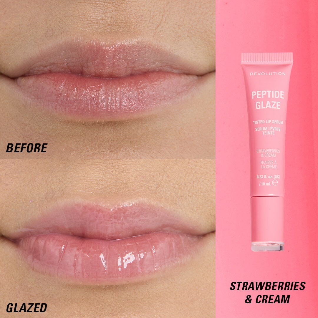 Revolution Peptide Glaze Tinted Lip Serum Strawberries & Cream