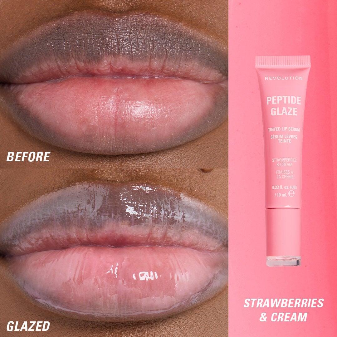 Revolution Peptide Glaze Tinted Lip Serum Strawberries & Cream