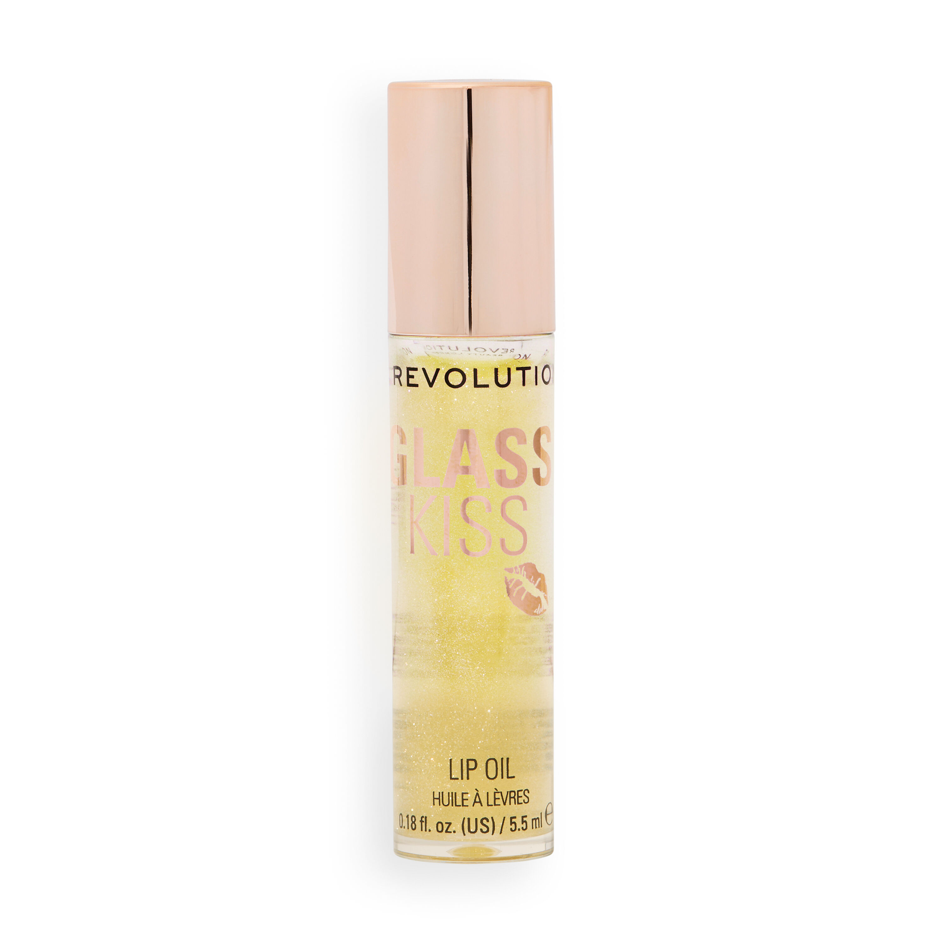 Revolution Glass Kiss Roller Ball Lip Oil Stardust Lemon Shimmer