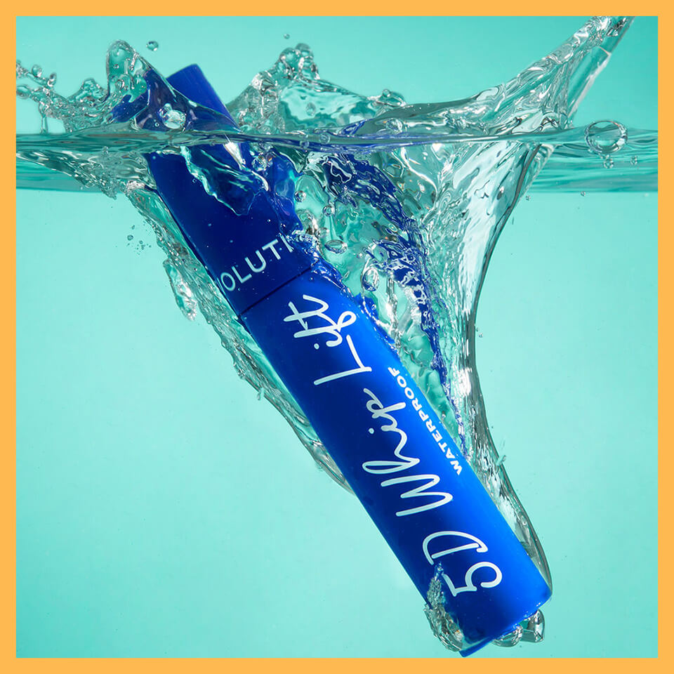 An image of 5D Whiplift Waterproof Mascara submerged in water