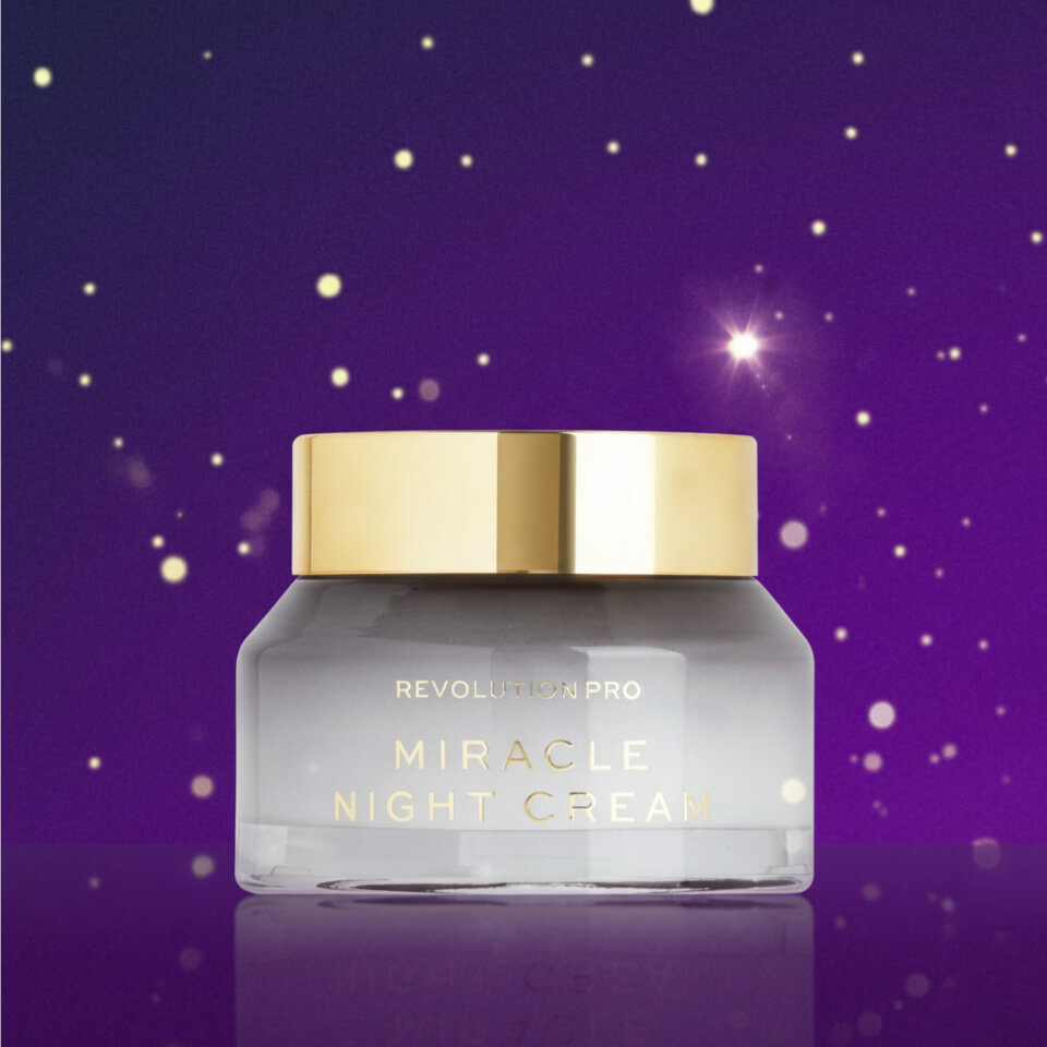 Miracle Night Cream jar on a purple background