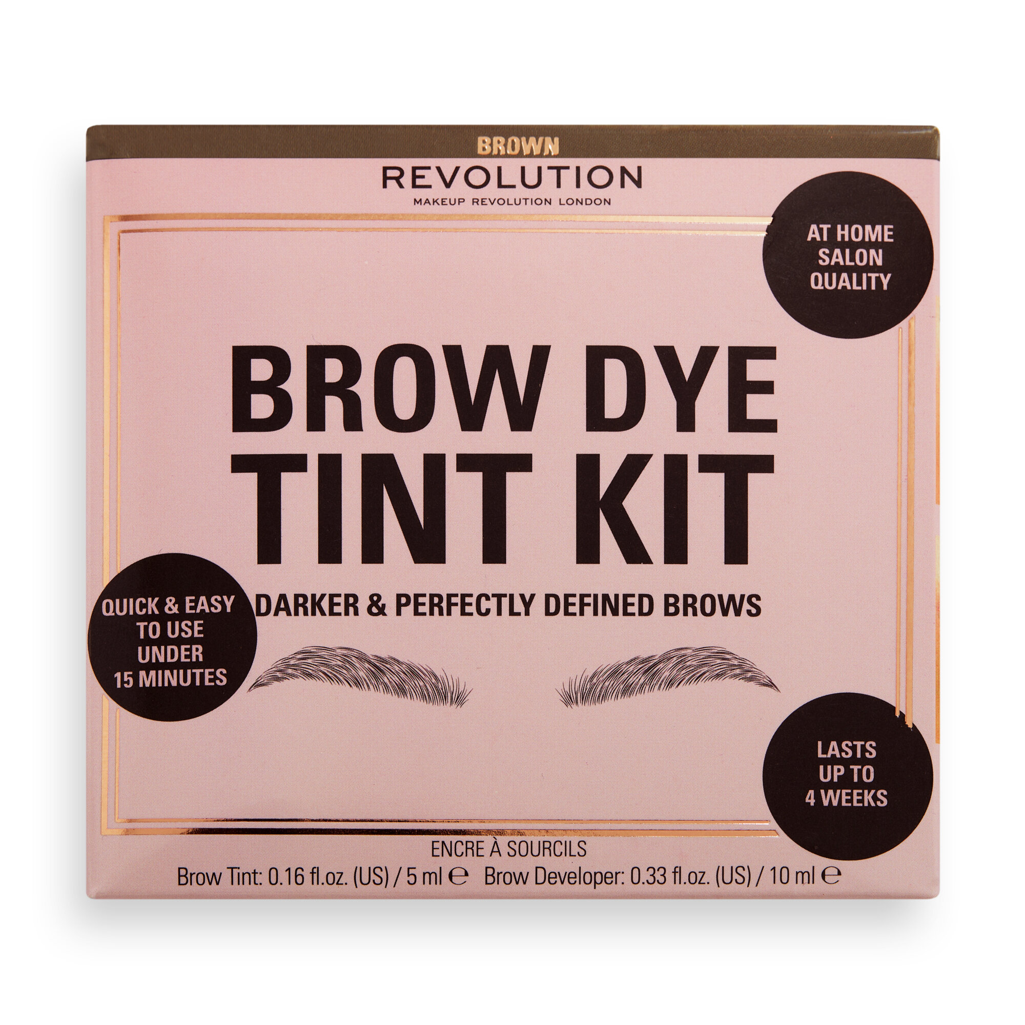 Makeup Revolution Brow Dye Tint Kit Brown